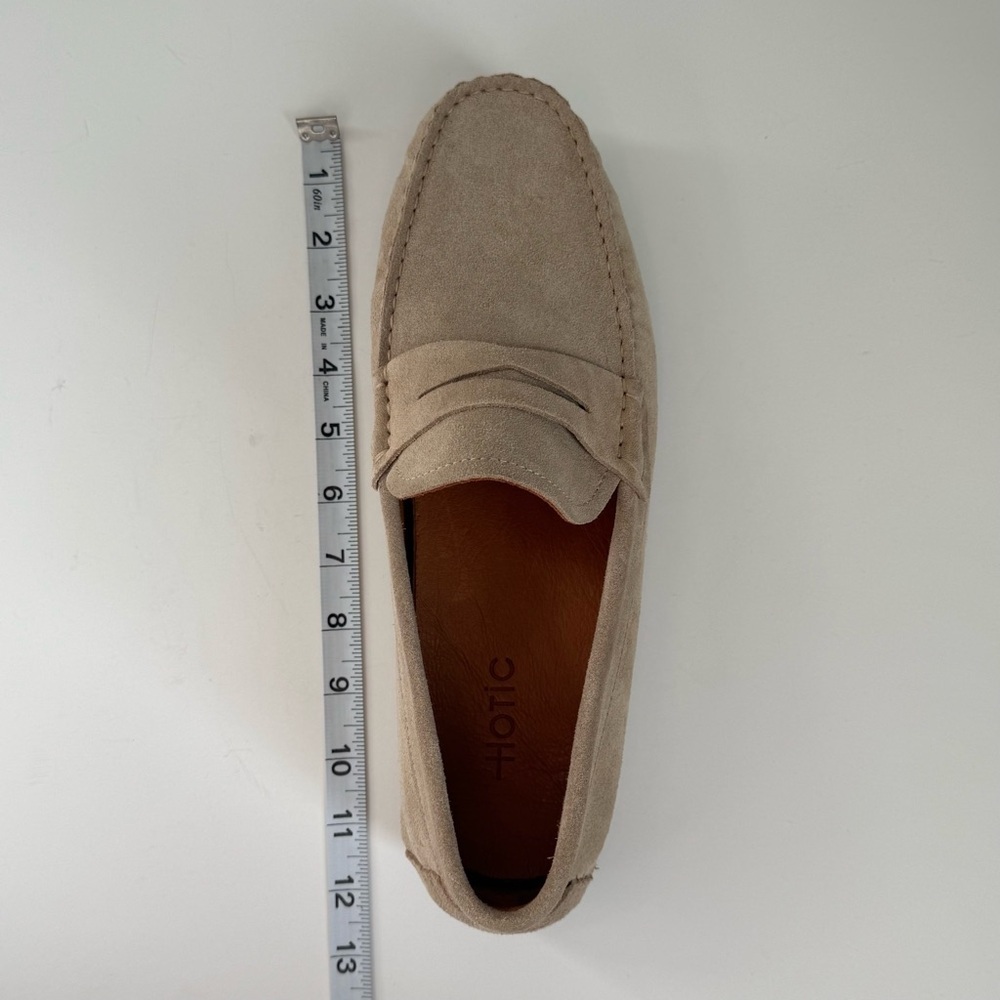 Men's Beige Suede Loafers Hotic - Picture 9 of 12